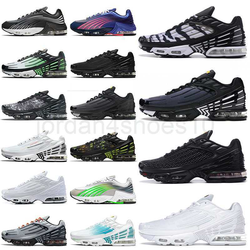 

New Arrival Tn Plus 3 III Tuned 2 Mens Womens Designer Running Shoes Big Size Us 12 Wolf Grey Obsidian Tiger Ghost Green Laser Blue Sports Sneakers Trainers Eur 36-46 2.5, 39-46 wolf grey