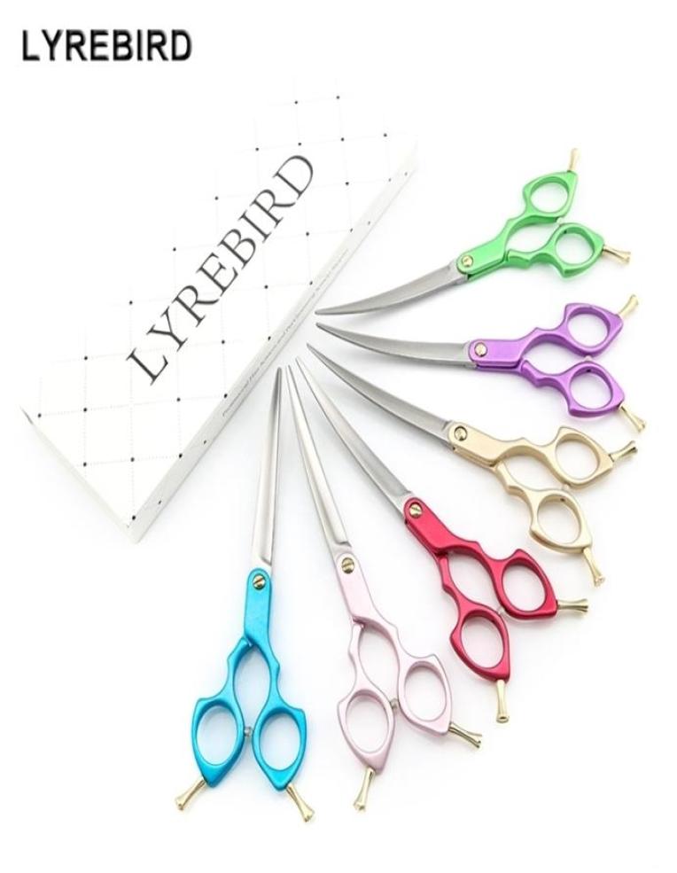 

Professional Pet Dog Grooming Scissors Curve 65 Inch Curved Aviation Aluminum Handle Super Japan 440C Lyrebird 2203179629937