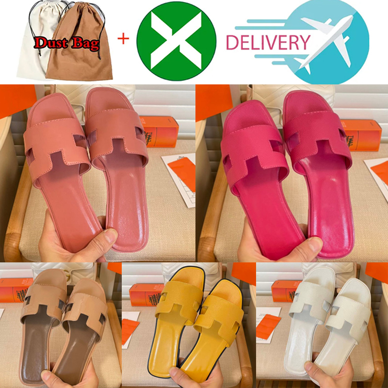 

Colorful Designer For Womens H Sandals Oran Leather Slippers Luxury Sandal Slides Flat Flip Flops Crocodile Pink White Slide Ladies Beach Summer Beach cute shoe, Color 20