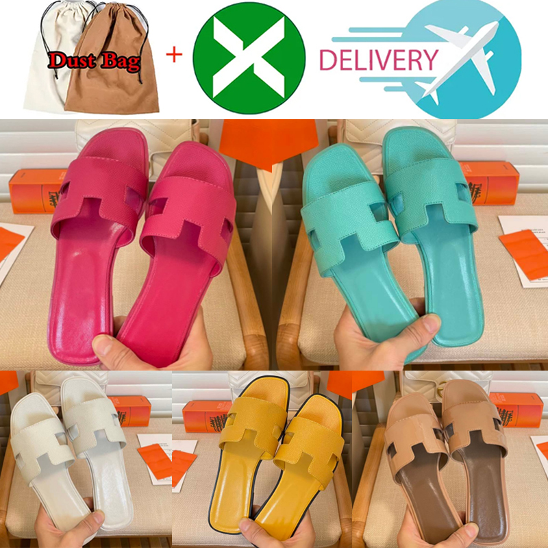 

Modish Designer For Womens H Sandals Oran Leather Slippers Luxury Sandal Slides Flat Flip Flops Crocodile Pink White Slide Ladies Beach Summer Beach suitable shoe, Color 22