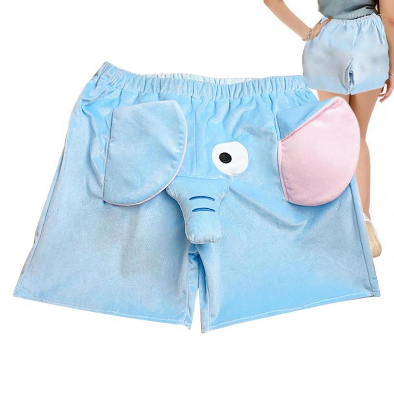 

Women' Shorts Cute Flying Elephant Summer Funny Couples Pants For Students Loose Home Sleepwear Male And Female Unisex Loungewear, Blue