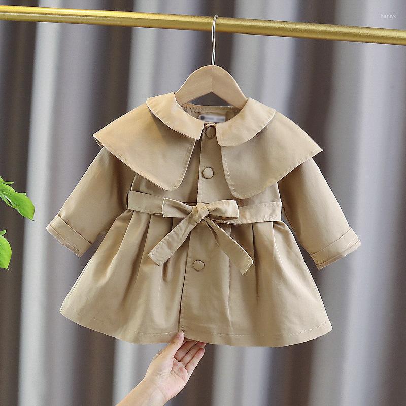 

Coat Cotton 1-4 Long Toddler Spring Coats Windbreaker Fashion Trench Girl Kids Casual Girls Autumn Clothes For Outdoors Jacket, Khaki