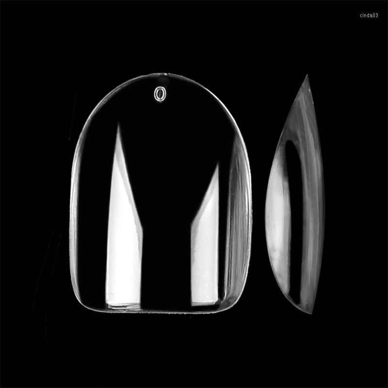 

False Nails 360pcs Ultra Short Round Soft Gel Press On Traceless Full Coverage Nail Art Tips Salon Extension Manicure Fingernail, Transparent