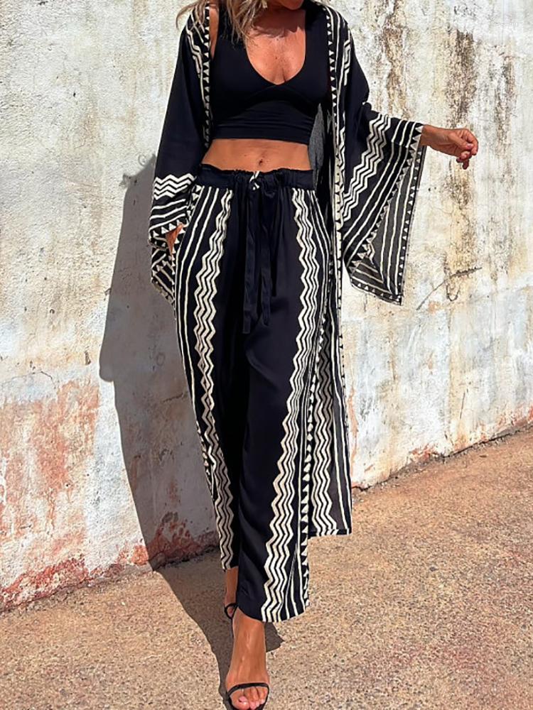 

Women' Pants 2023 Fashion Harem Women Summer Loungewear Printing Elastic Waist Lace-Up Elegant Trousers Loose Streetwear Drop, 01 black