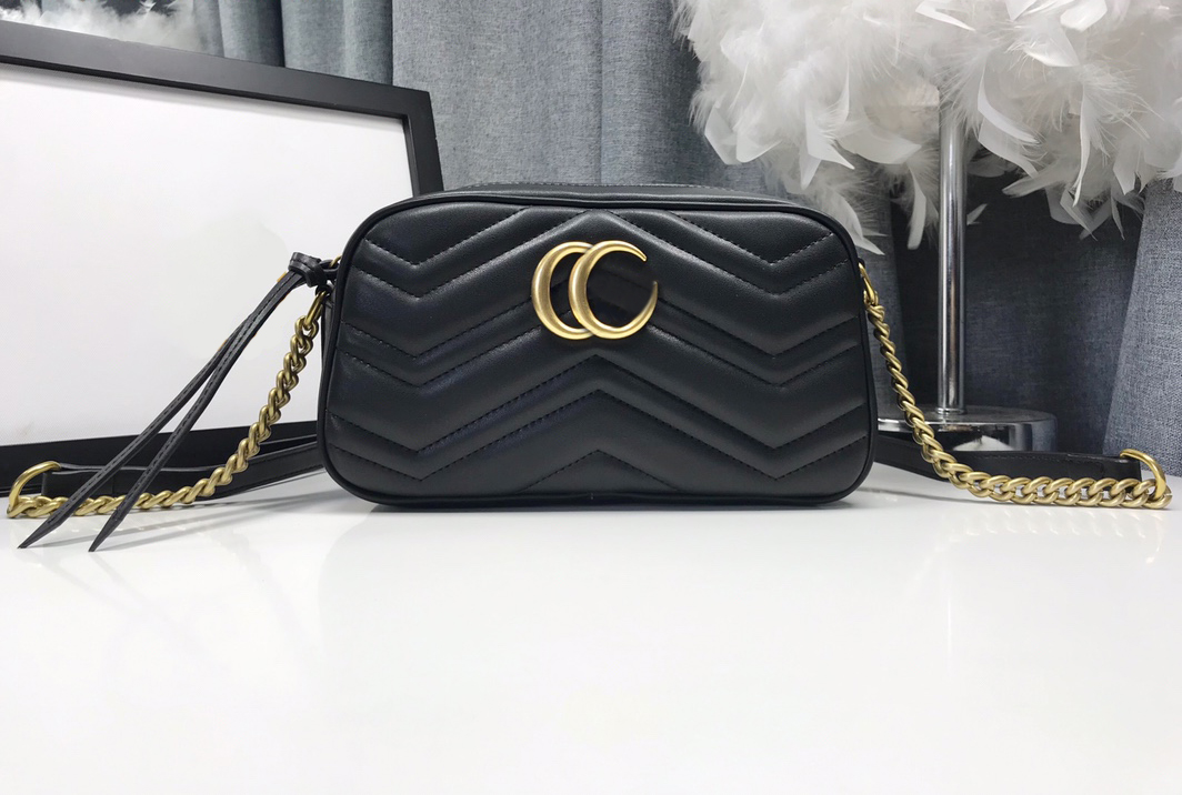 

Designer shoulder bag luxury marmont handbags gold letter womens camera bags Top-quality leather mini crossbody purses ladies fashion zig zag clutch G632B, 632#double g design(gold letter)