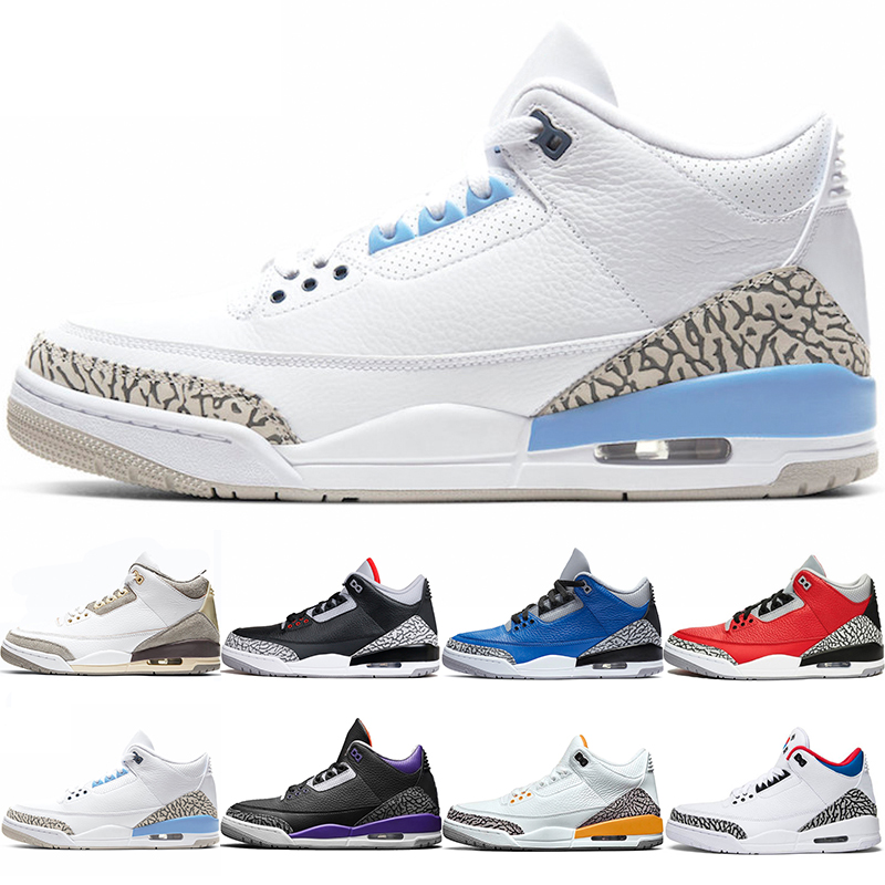 

High Quality Men Basketball Shoes White Grey Black Cement Varsity Royal Fire Red UNC Court Purple Mens Trainer Sports Sneaker Size 40-47