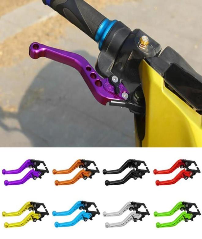 

85 S 1 Pair Motorcycle Motorbike CNC Metal Adjustable Hand Brake Handle Grip Handlebars2112437