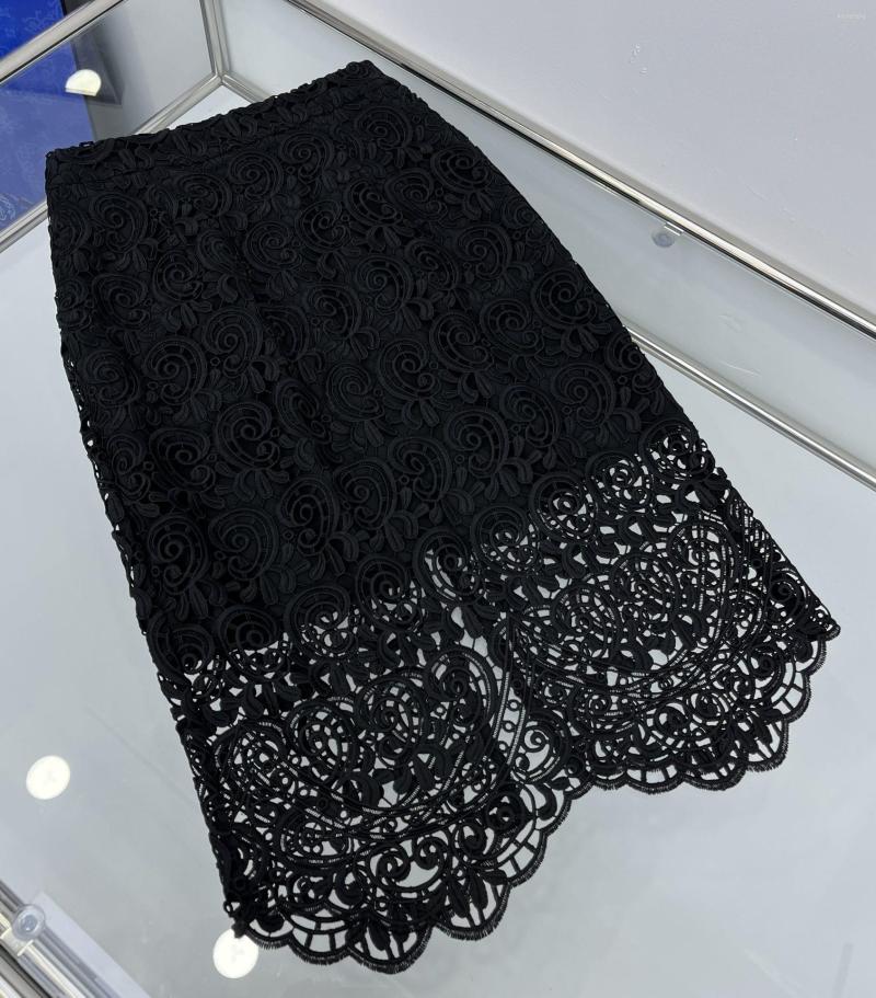 

Skirts 2023 Women Fashion Sexy Casual Water-soluble Jacquard Skirt 0416