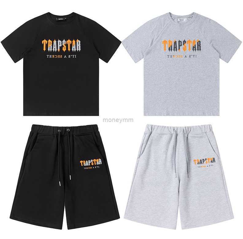 

Designer Fashion Clothing Tshirt Tees Trend brand Trapstar Colorful Towel Embroidered Short Sleeve Shorts Rap Casual Youth Set Luxury Casual Cotton Streetwear Spo, T-shirt black