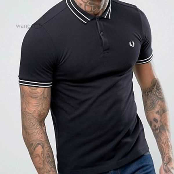 Classique de haute qualité Polo English Cotton Cortique à manches courtes Brand d'été Tennis d'été 12 couleurs Fred Perry 8 U2OP