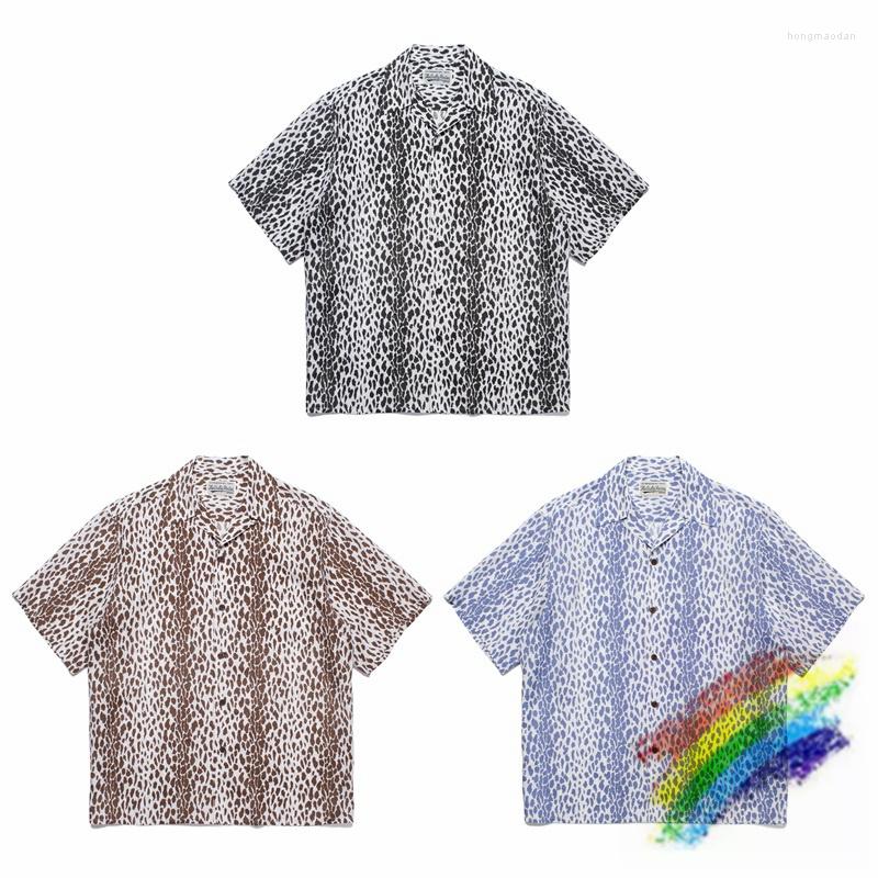 

Men's Casual Shirts 2023ss WACKO MARIA Spot Stripe Men Women 1:1 High Quality Hawaiian Shirt Top Tee, 13