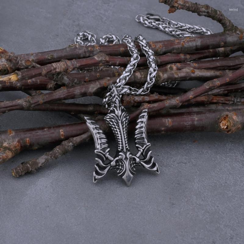 

Pendant Necklaces Vintage Poseidon Necklace Men's Fashion Hip Hop Stainless Steel Jewelry Gift Drop