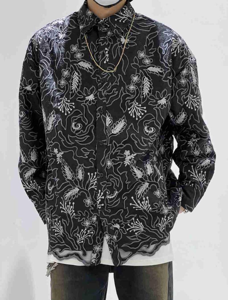 

Men's Casual Shirts Men's Q04487 Fashion Shirt 2023 Luxury Circus Party Style Design Famous European Brand Wear, Picture shown