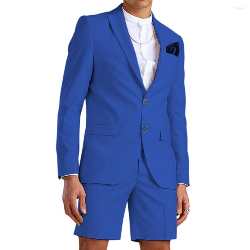 

Men's Suits Casual Summer Light Blue Men's Suit Short Pant Set 2 Piece Tuxedo Groom Beach Wedding Dress Costume Homme Mariage(Blazer, Tea green
