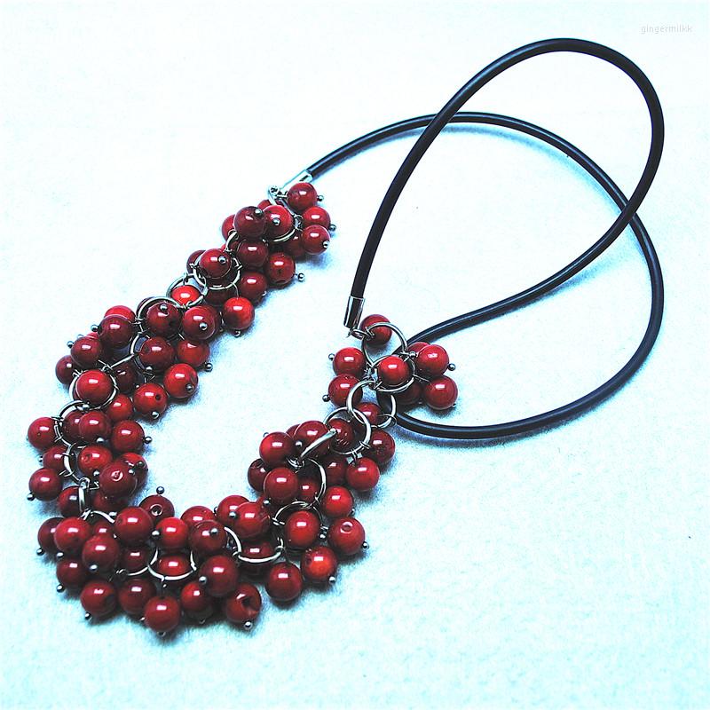 

Chains 1PC Nature Red Coral Necklace For Women's Party Wearring Unique Jewelry Your Top IN Western 66 CM Length