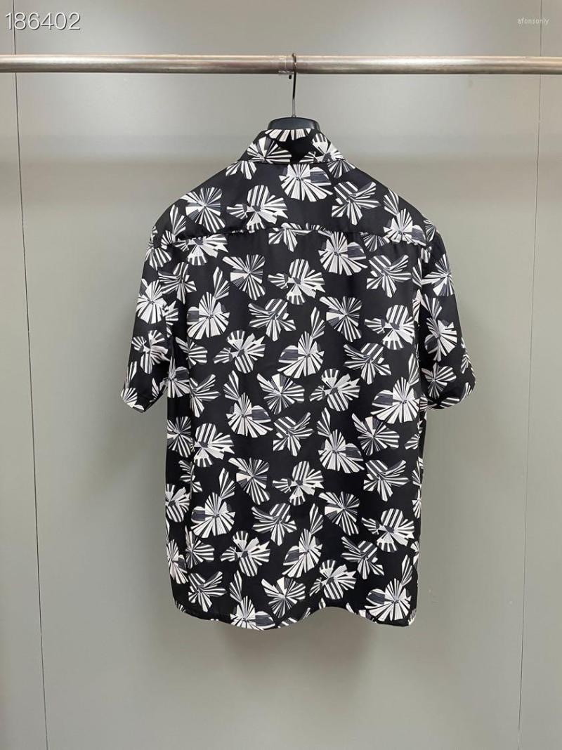 

Men' Casual Shirts Ma915 Fashion Men' 2023 Runway Luxury European Design Party Style Clothing, Black