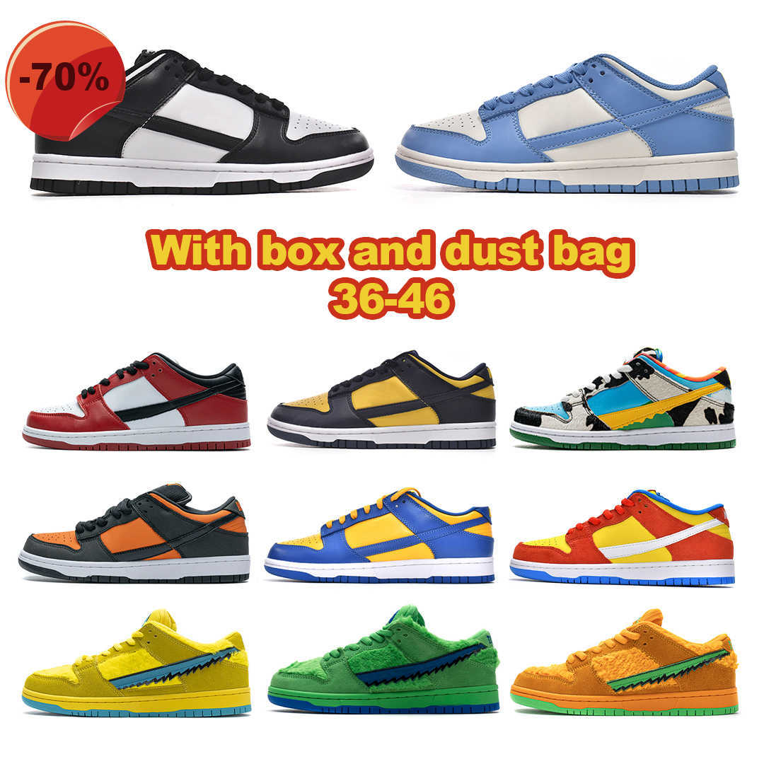 

Sandals With Box 2023 shoes for men women flat sb low sneakers low Panda White Black Grey Fog UNC Syracuse Green Glow Chlorophyll Triple Pink mens casual trainers, 15