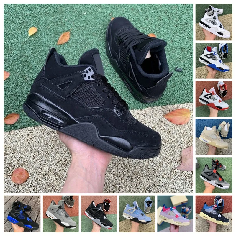 

Jumpman 4 Mens Basketball Shoes Seafoam 4s Red Thunder Cement Canyon Purple Military Black Cat University Blue Sail Oreo Neon Black Canvas M, H009