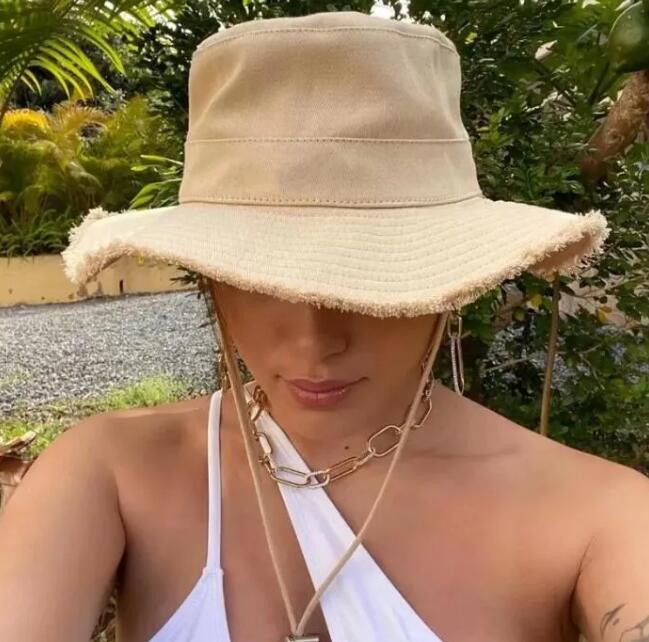 

Luxury designer Woman Wide Brim Hats Summer Le Bob Artichaut Bucket Hat