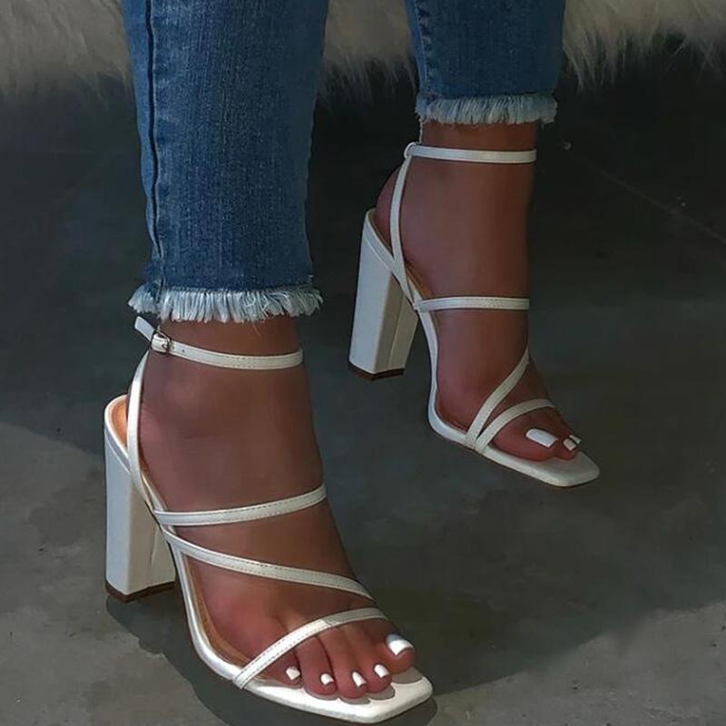 

Sandals 2023 Women High Heels Fashion Female Ankle Strap Shoes Woman Lace-Up Open Toe Lady Ladies For, Pink