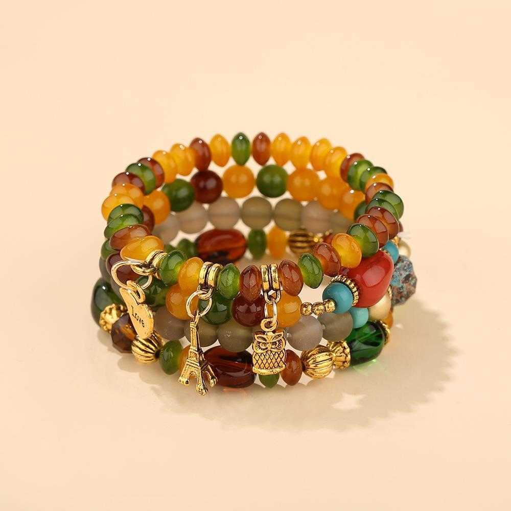 

Retro Ethnic Style Bracelet Exquisite Fashion Jewelry More Than Small Pendant Combination Direct Supply