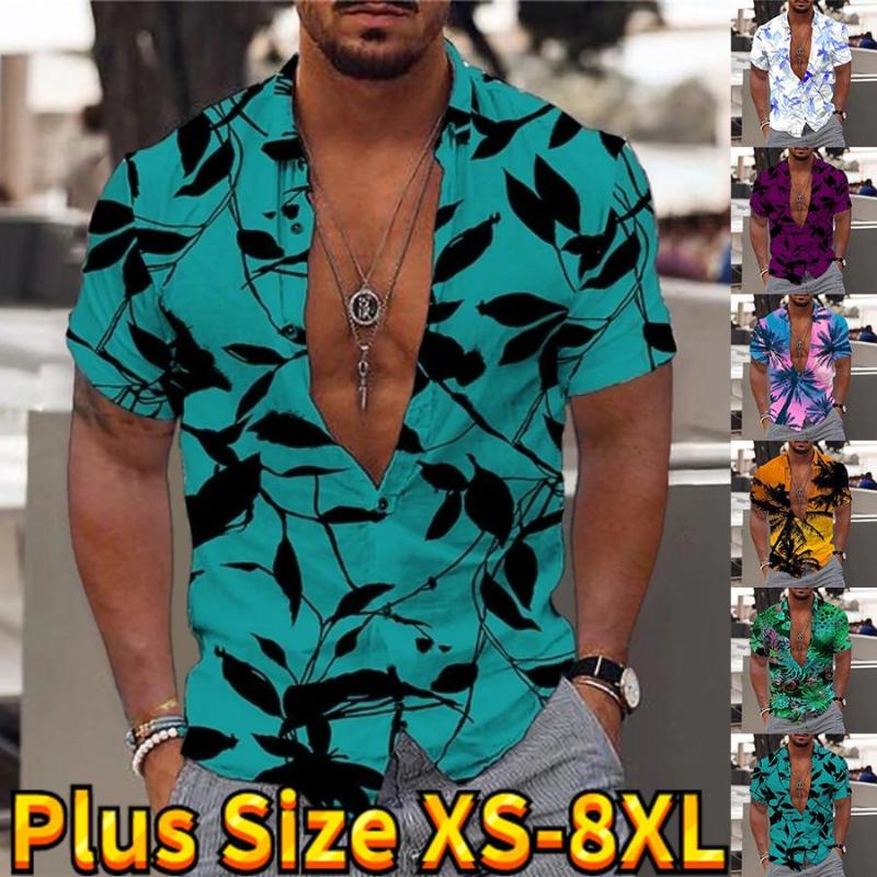 

Men's Casual Shirts Men's Shirt Latest Thin Fashion Comfortable Spring And Autumn Business Commuter Print -8XL, 66356-green