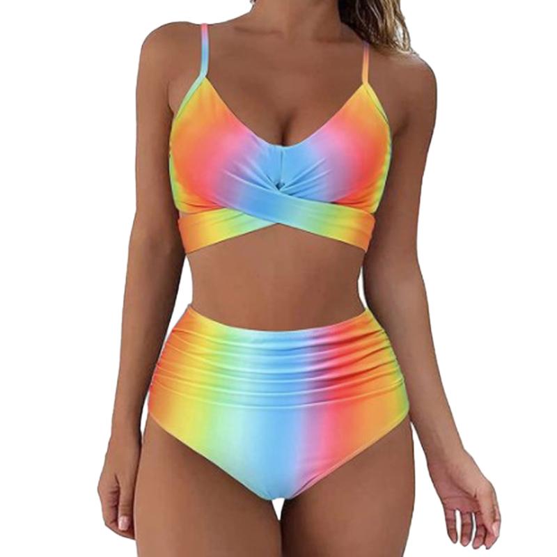 

Women's Swimwear Summer Sexy Floral Bikinis Print Push Up Bikini Swimsuits Beach Wear Female Pool Swimming Bathing Suit 2023Wome, Multicolor