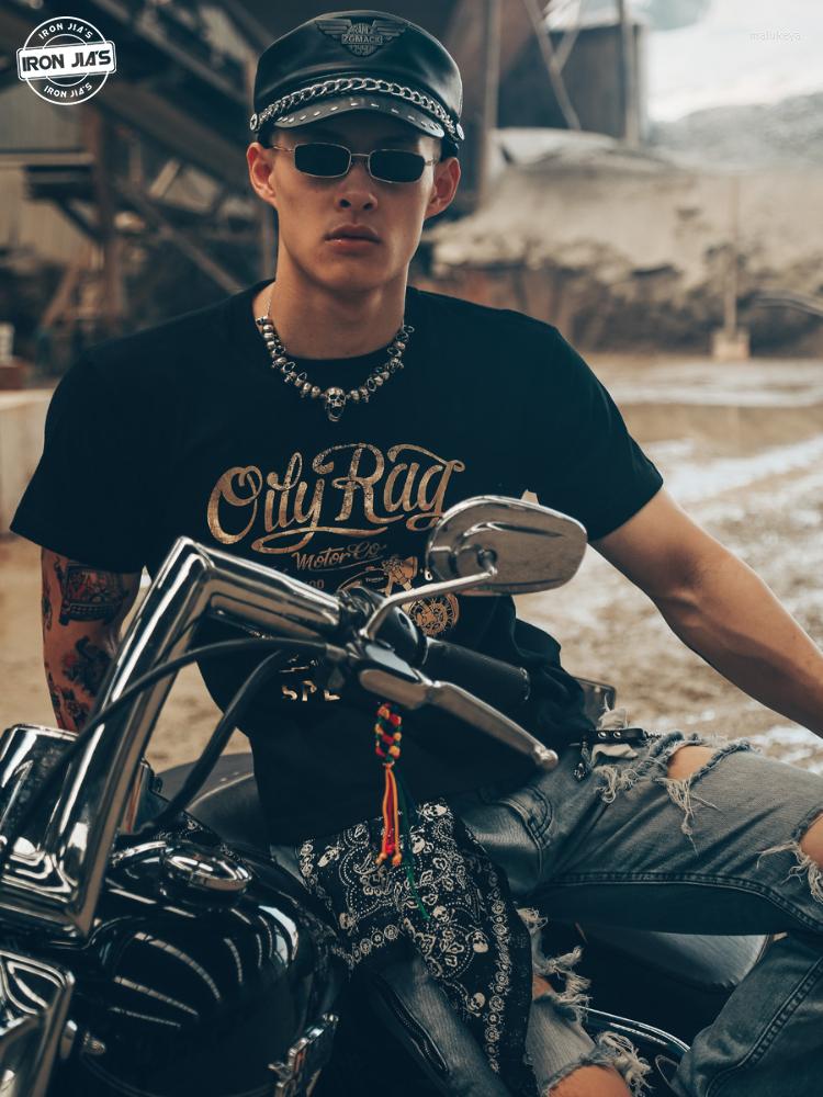 

Motorcycle Apparel IRON JIA'S Summer Shirts & Tops For Men Breathable Crew Neck Motorbike T-Shirts Quick Drying Moto Short Sleeve