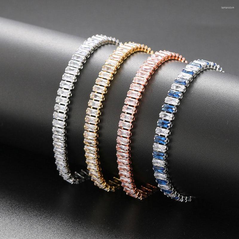 

Strand TENGTENGFIT Gold Color Cubic Zirconia Tennis Bracelets For Women Bangle Korean Style Crystal Hand Chain Fashion Jewelry 2023