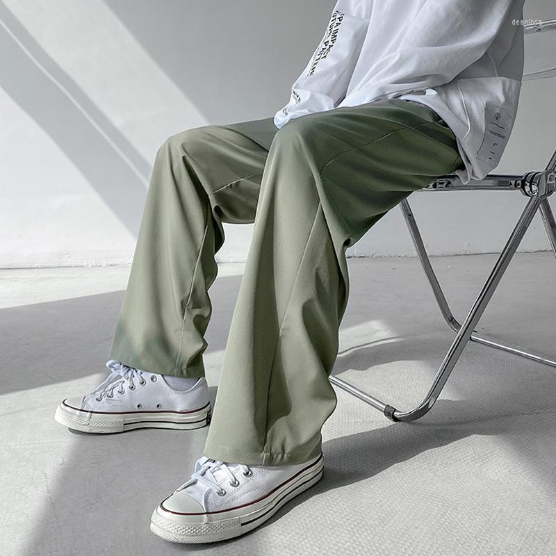 

Men's Pants Casual Men Jogger Drawstring 2023 Straight Men's Pant Streetwear Japanese Fashion Trousers For Man, Black