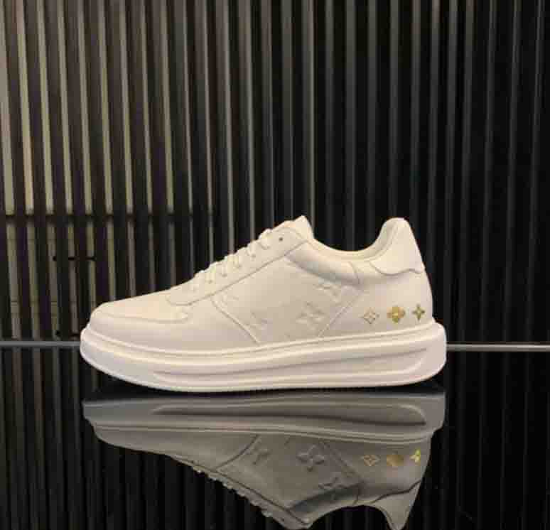 

23s Men's casual shoes sports white sneaker Beverly Hills genuine leather sneakers 3D stars Leathers low top runner lace up platform trainers with box 38-45, 105