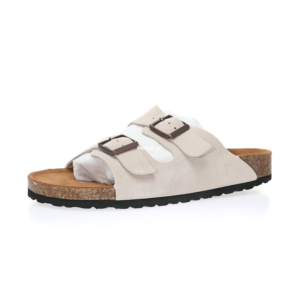 

Arizona Suede Leather Sandals for Men Slides Shoes Mens Cork Footbed Sandles Women Slippers Womens Flop Man Beach Shoe Woman Flip Flops Thong Flop 0129417