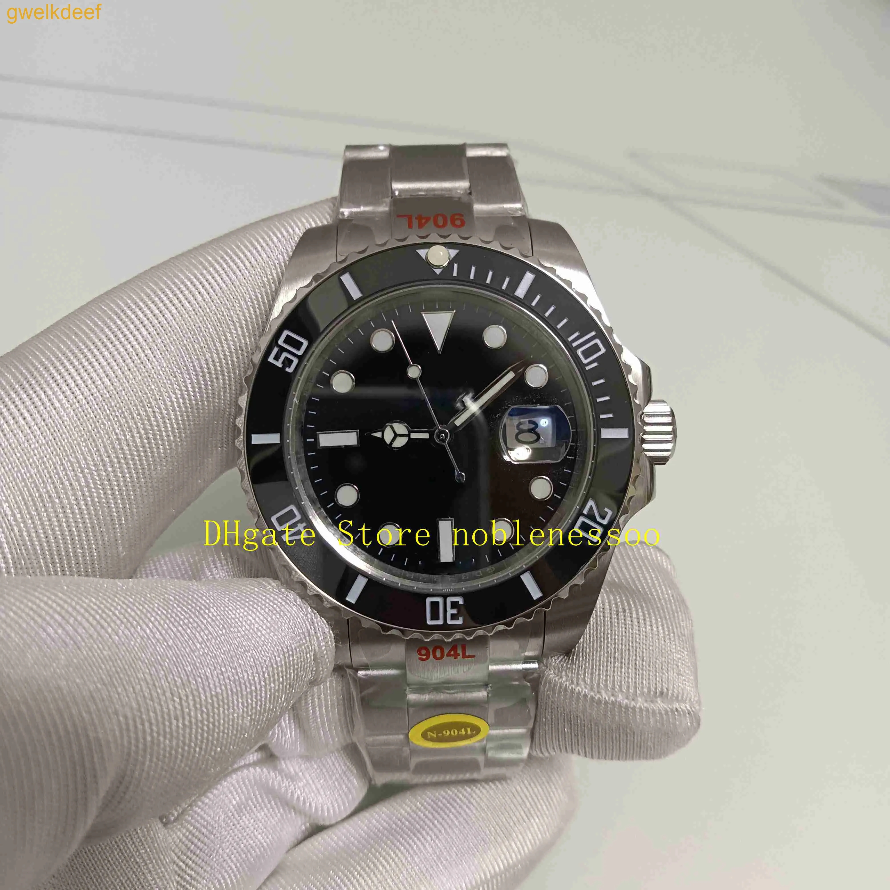 

4 super luxury watches 904L steel men's 40mm black dial ceramic bezel Sapphire 2813 movement Underwater luminous fashion business watch, Color