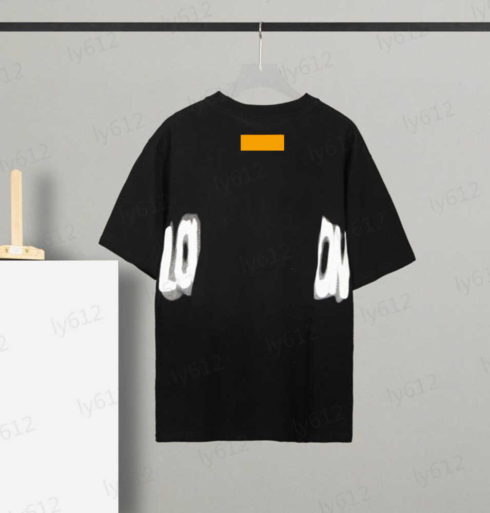 

Fashion Designer Black Mens T Shirts Spring Summer Classic Graffiti Digital Pattern Printed Round Neck Cotton Short Sleeve T-shirt Male Clothes Tops 0206, 11