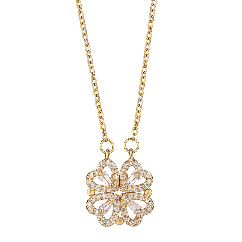 

Fashion Pendant Necklaces for women Elegant 4/Four Leaf Clover locket diamond Necklace Highly Quality Heart shape Choker chains Designer Jewelry Girls Gift