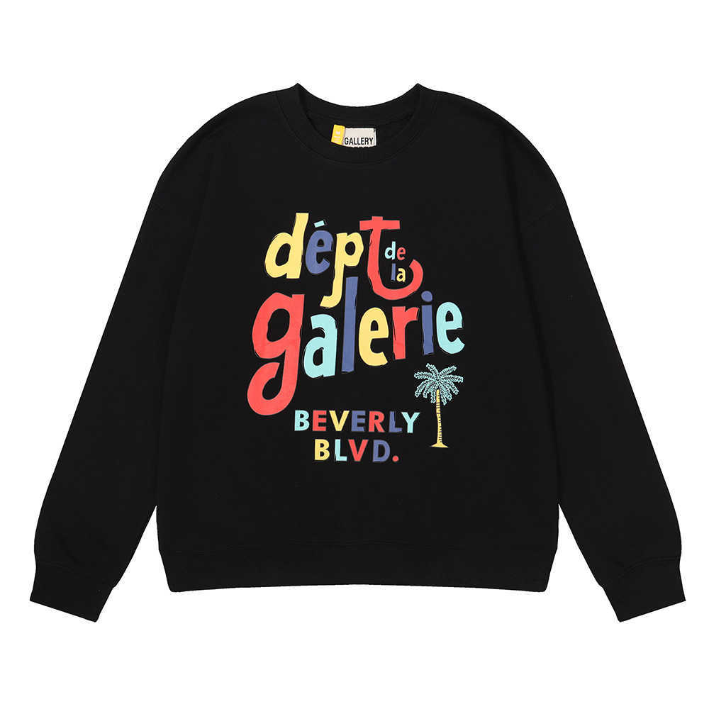 

American fashion Gary graffiti rainbow funny letter printed cotton wool circle round neck sweater Pullover