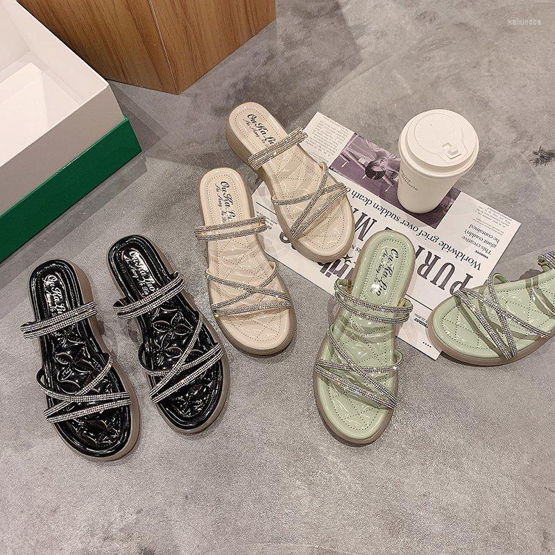 

Sandals Summer Elegant Heels Fashion Thick Bottom Shoes Casual Sweet Slippers Platform Zapatos, Xxc88
