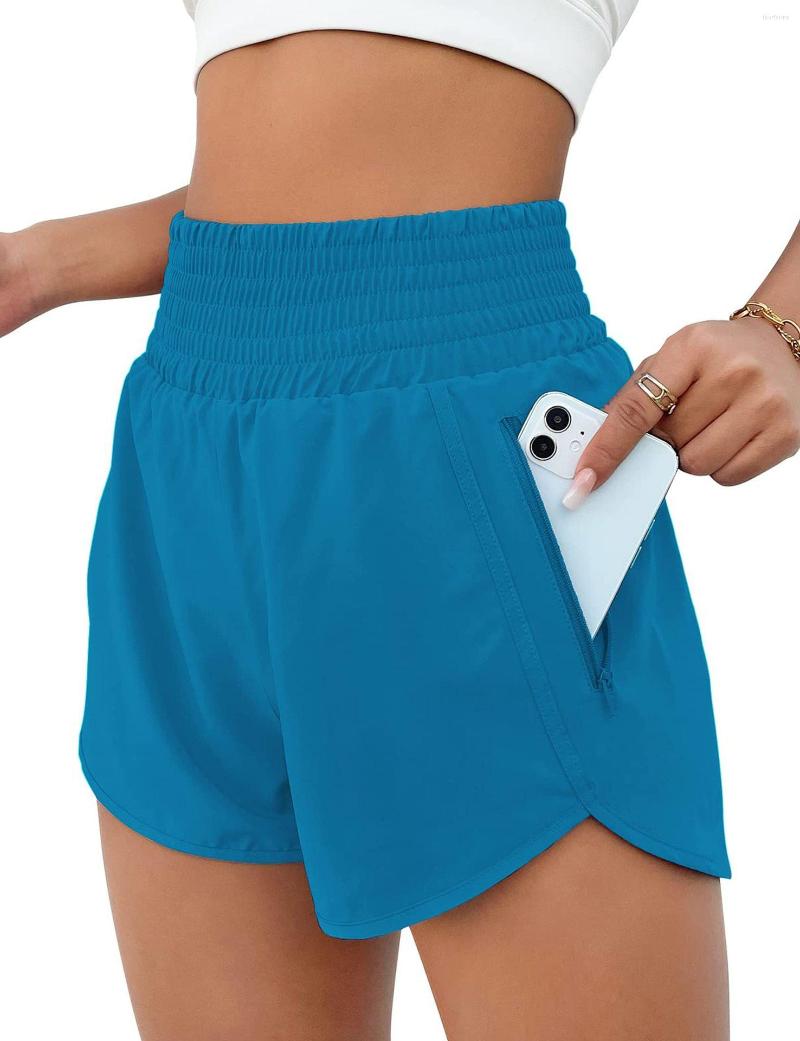 

Women's Shorts Fashion Women Gym Running Yoga Clothing Solid Color Slim Fit Elastic High Waist With Side Pockets