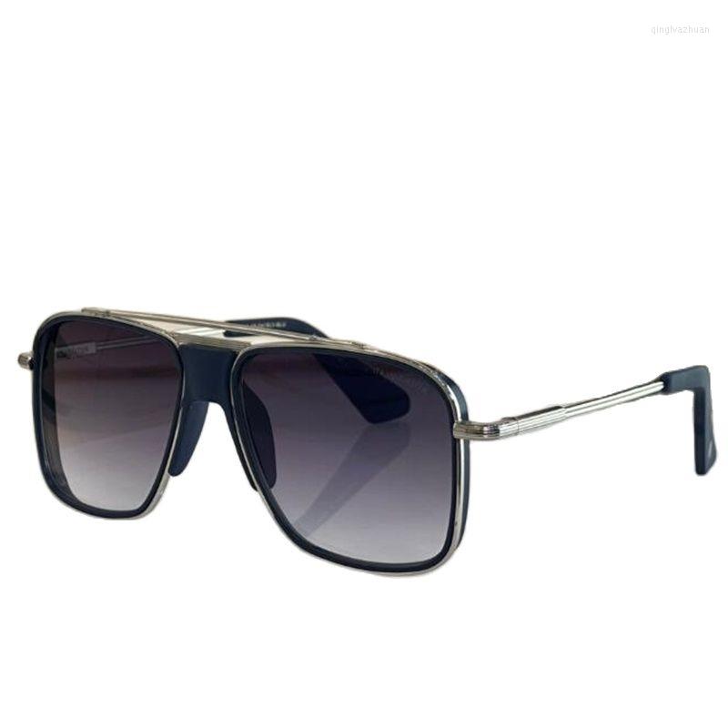 

Sunglasses Summer Men's With Large Metal Frame Fashion Glasses Sunshade Mirror Silver