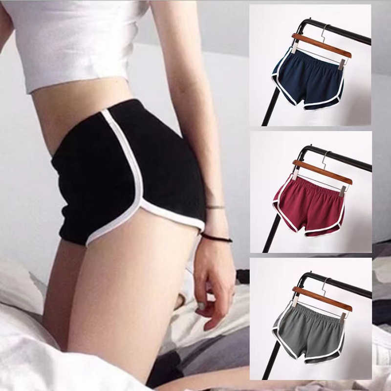 

Women's Shorts New Casual Shorts High Waist Hot Pants Solid Sport Pants Elastic Waist Homewear Fashion Shorts Sexy Clothes For Women AA230508, Grey