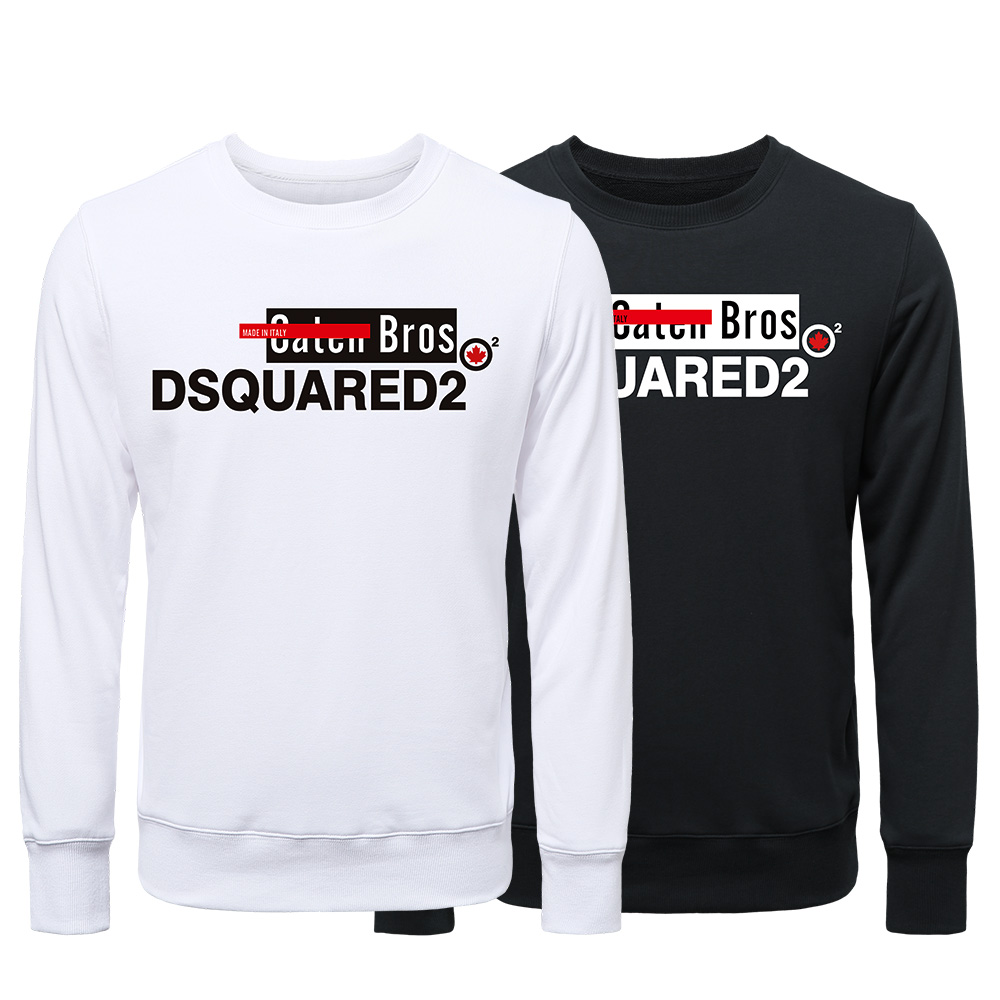 

DSQUARED2 Casual Fashion Trend Pullover Simple Classic Letter Print Couple Unisex Sweatshirt DSQ2 Street Fashion Crew Neck Top Quality Cotton Sweatshirt WY433, As shown