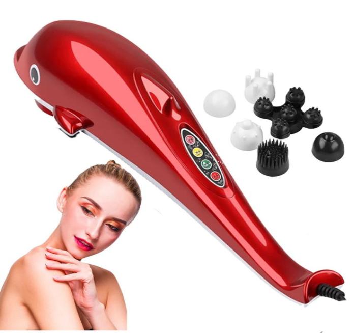 

Electric Dolphin Massager Back Hammer Vibration Infrared Stick Roller Cervical Body 2207127867692, Silver