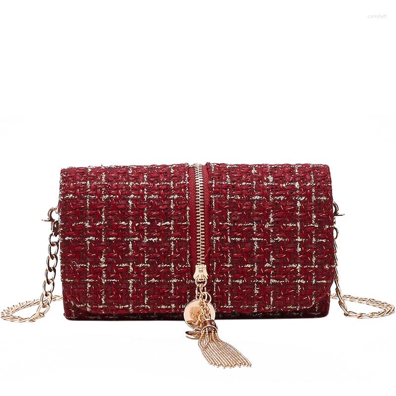 

Evening Bags Fashion Net Red Black Bag Female 2023 Summer Wild Korean Version Of The Chain Baguage Messenger, White