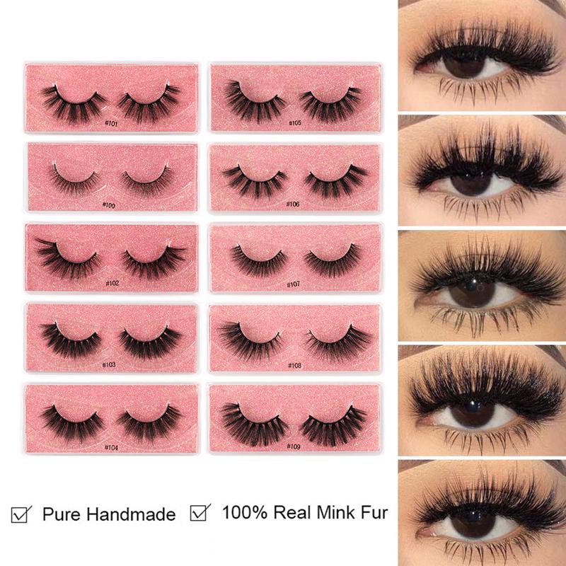 

False Eyelashes Natural 3D Mink Are Suitable For Daily Wear Reusable Fluffy Makeup Tool TS