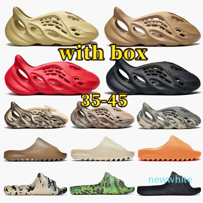 

Slide Foam Runner Designer Slippers Men Sandals Triple Black White Resin Pattern Slippers Women Slide Slider Slippers Slider Quality Slider MX Size 36-48