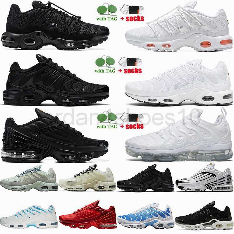 

Tn Plus Toggle Utility Running Shoes Tuned Triple Black White Tns 3 Mens Womens Cushion Sport Sneakers Terrascape Jogging Walking Designer Trainers Size 36-46 us 12 2.5, 13