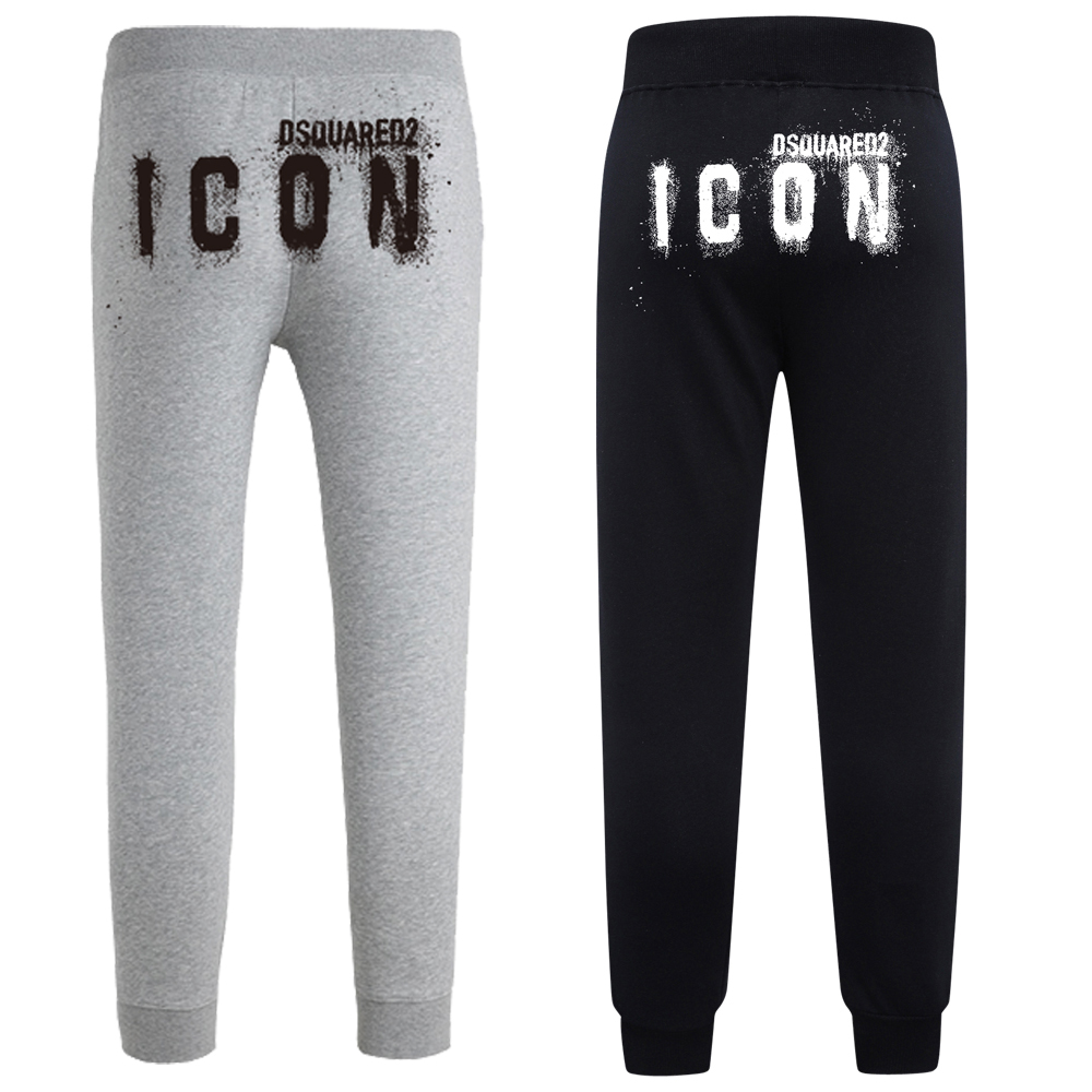 

DSQUARED2 Leisure Fashion Trend Simple Classic Letter Print Couple Unisex Sports Pants DSQ2 ICON Street Fashion Round Neck High Quality Cotton Pants WK921, Blue
