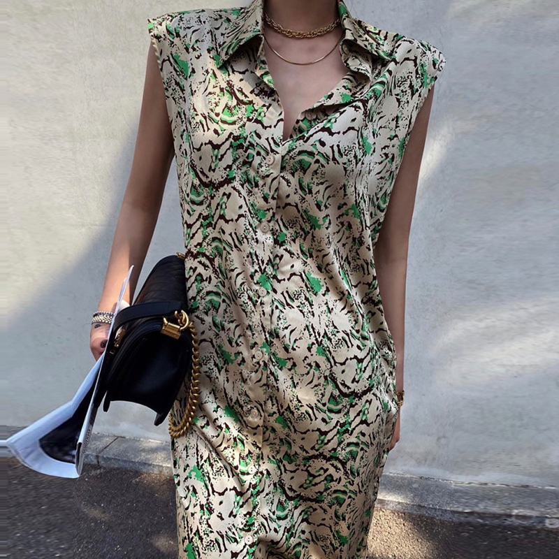 

Party Dresses Chic Flora Printed Dress Women Vintage Summer Sleeveless Laceup Vestido Singlebreasted Luxury Design Clothing Street 230508, Knit-vest