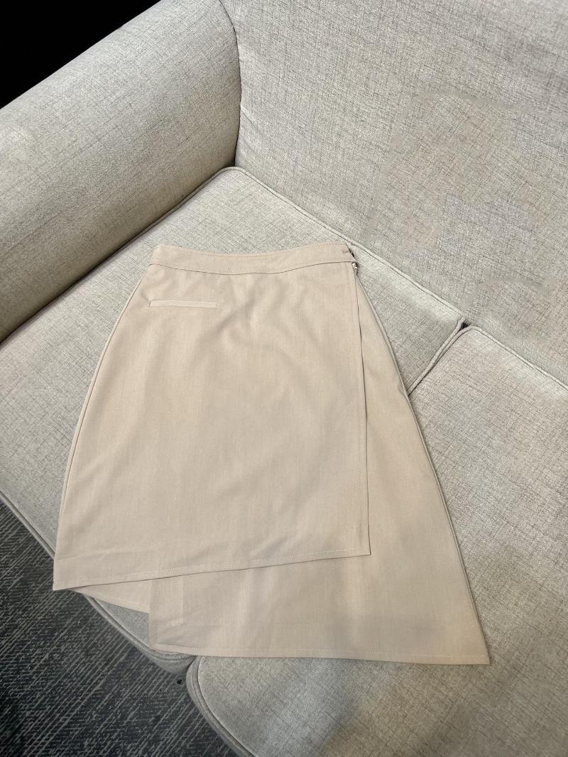 

Skirts Irregular Half Skirt Temperament Casual French, Creamy-white