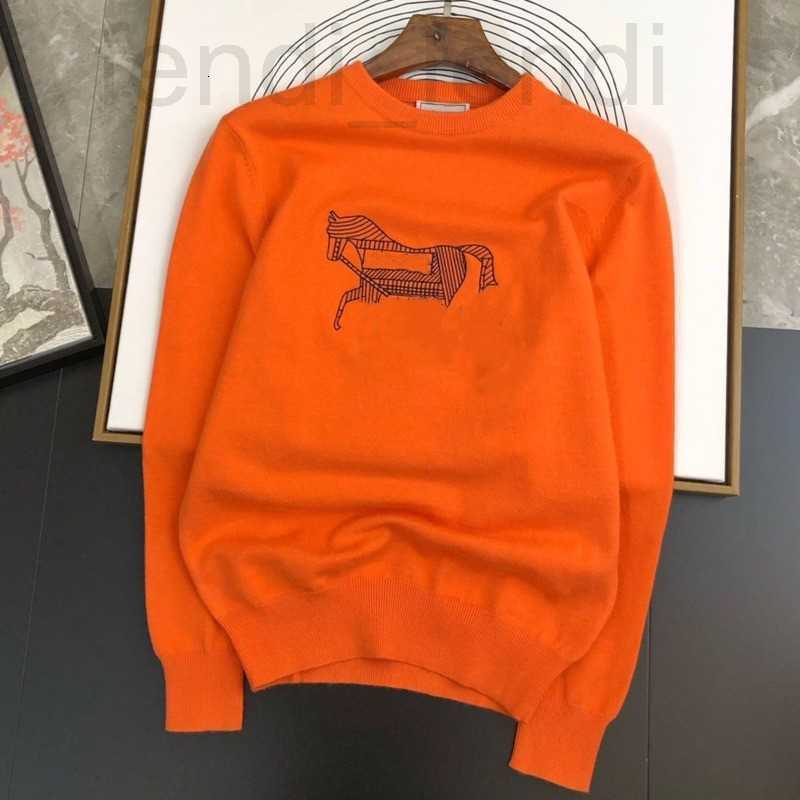

Men's Sweaters luxuriousH sweater men hoodie designer sweaters embroidered shirt round neck long sleeve wool coat GB53, No.9
